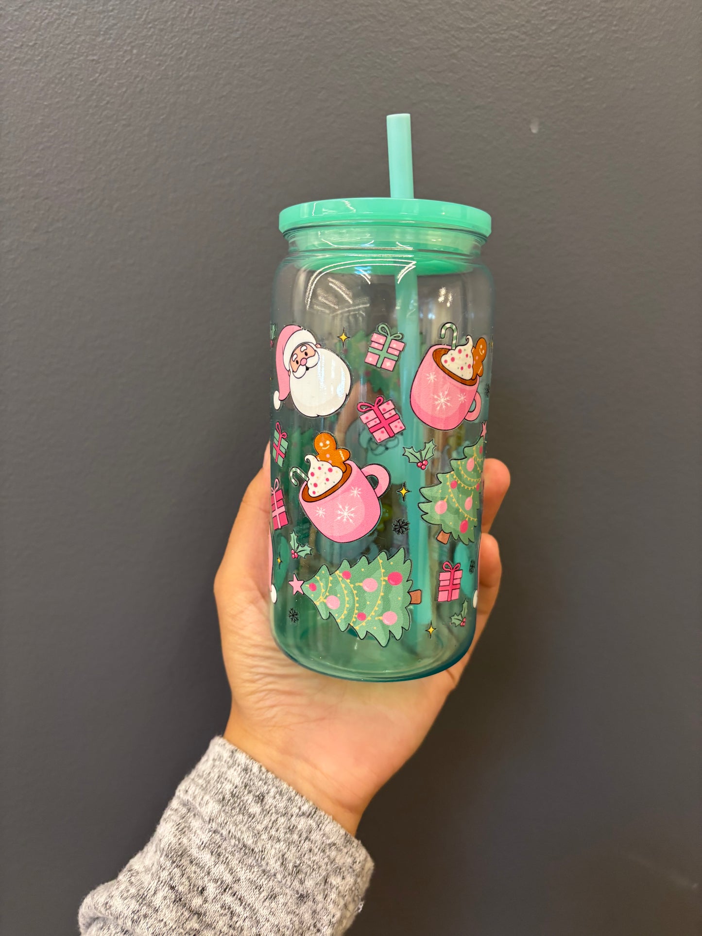 Santa + Cocoa | 16oz Plastic Cup