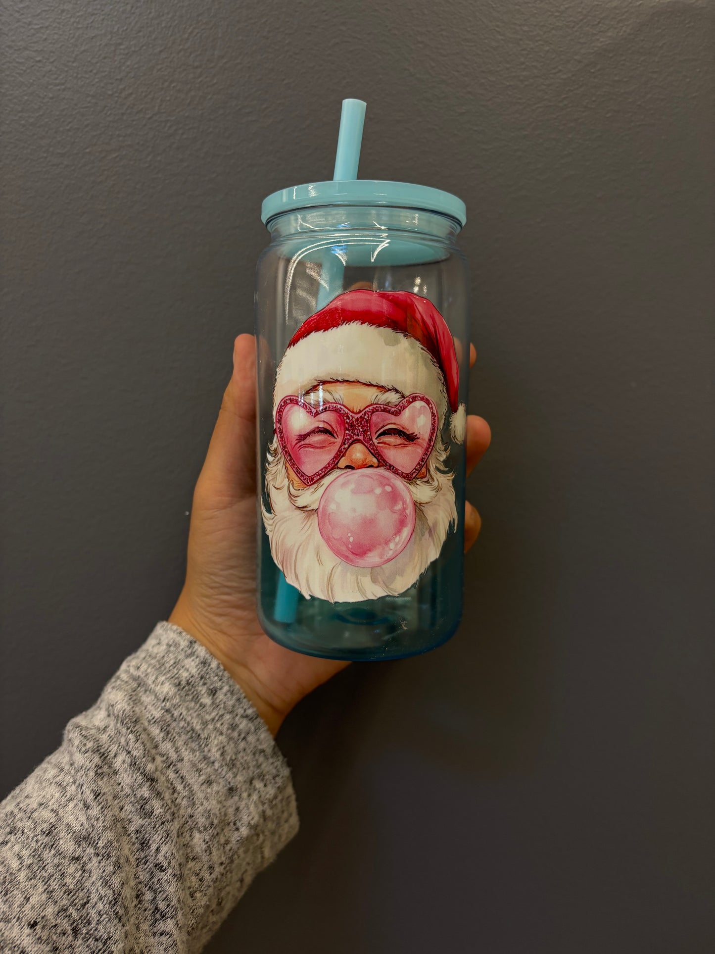 Bubblegum Santa | 16oz Plastic Cup