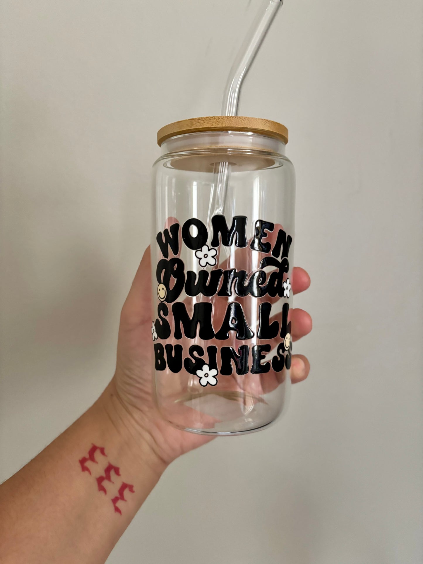 Women-Owned Small Biz | 16oz Glass Cup