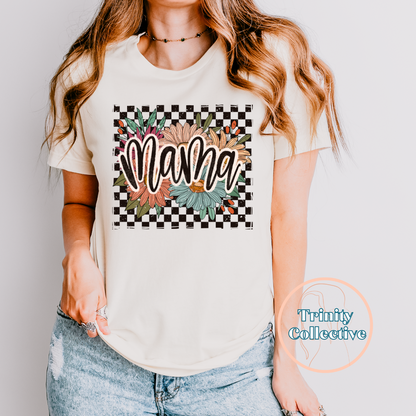 MAMA Checkered | Graphic T-shirt