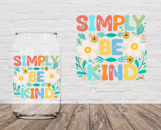 Simply Be Kind | 16oz Glass Cup